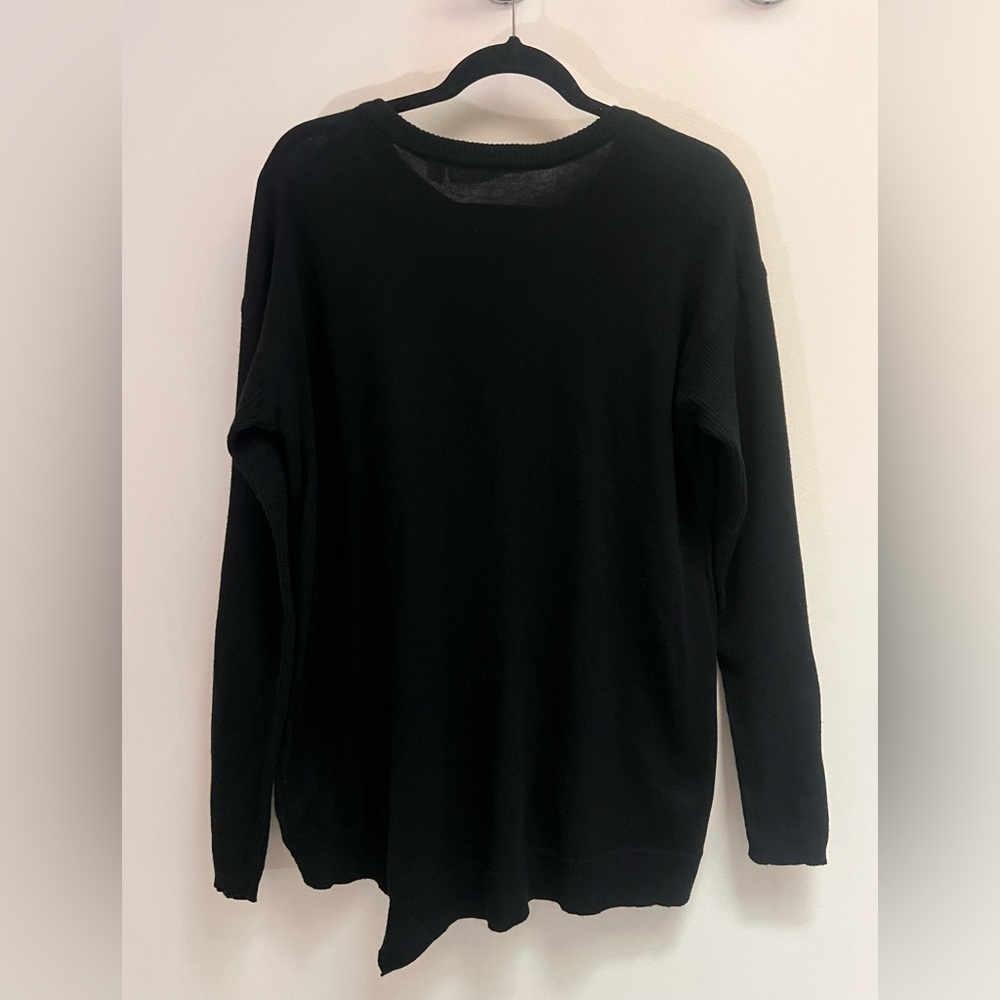 WILT Women’s Black Long Sleeve Oversized Crewneck Sweater - size Medium - Picture 4 of 12